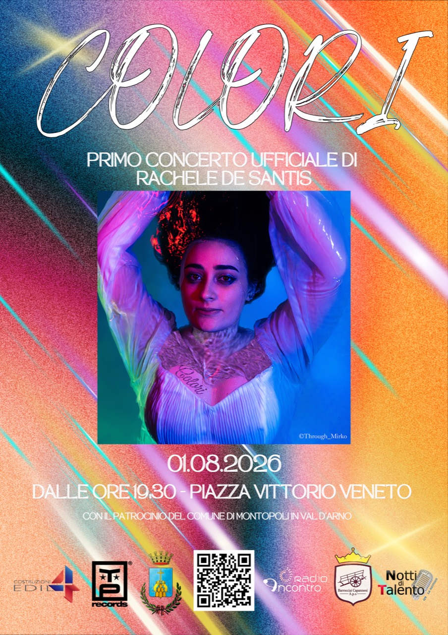 Locandina fronte del concerto Colori di Rachele De Santis